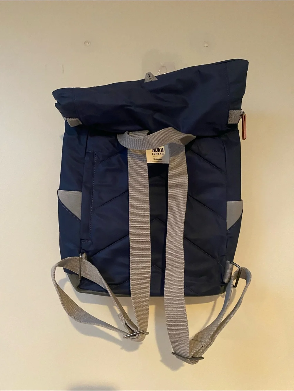 Roka London Canfield Roll Top Backpack in Midnight